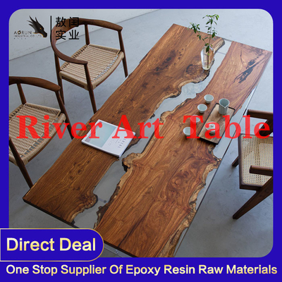 Nessuna Tabella d'ingiallimento di Art Jewelry Clear Epoxy Resin ha fuso la superficie di legno